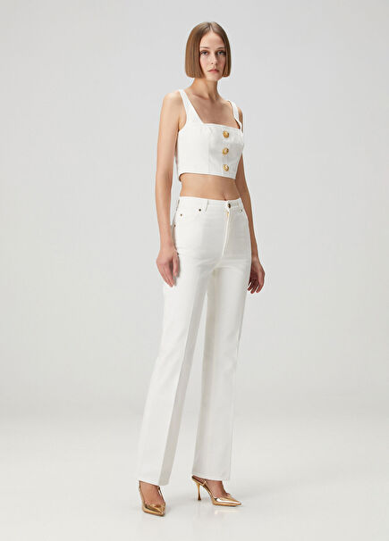 Off-White Straight Leg Jeans