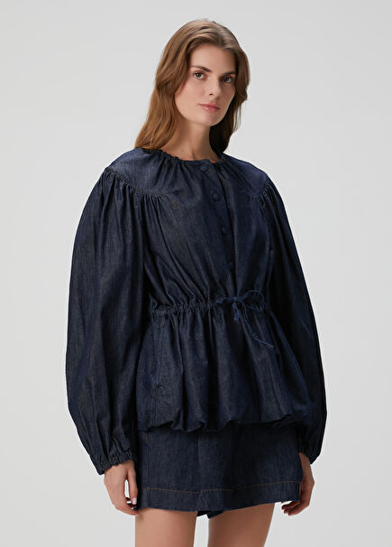 Navy Blue Denim Jacket