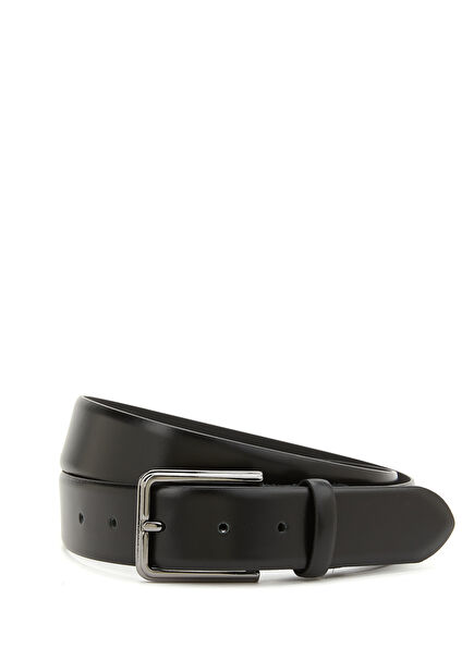 Black Mens Leather Belt