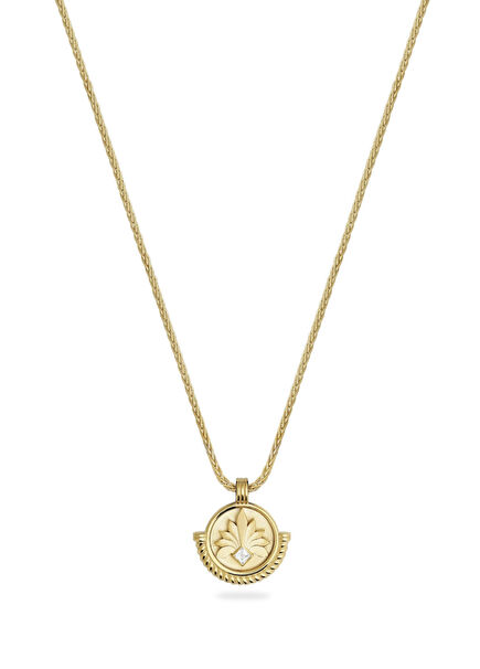 Anthemia White Topaz Gemstone 925 Silver with 14K Gold Micron Plating Women's Necklace