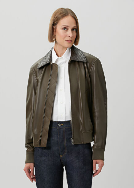 Dark Green Leather Jacket