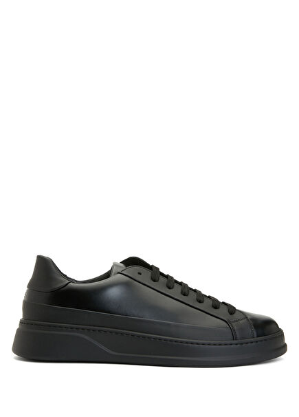 Black Men's Leather Sneakers