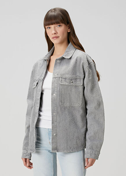 Elisha Gri Denim Gömlek