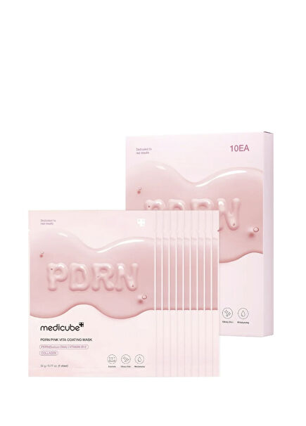 PDRN Pink Vita Coating Hydrating Revitalizing 10-Pack Sheet Face Mask