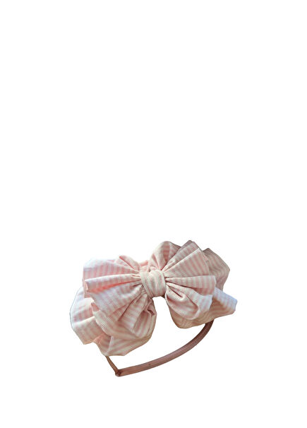 Moving Bow Pembe Beyaz Kız Çocuk Taç