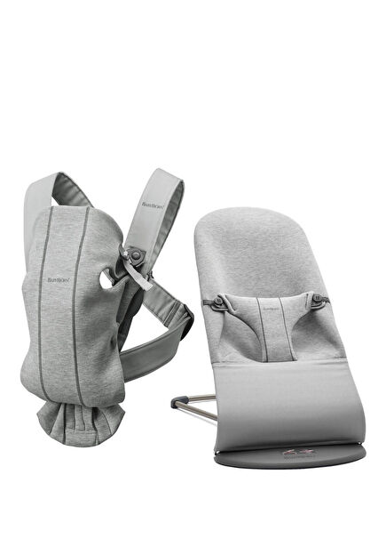 Bliss 0-13 kg Ana Kucağı ve Mini 3D Jersey Light Grey Kanguru 2'li Set
