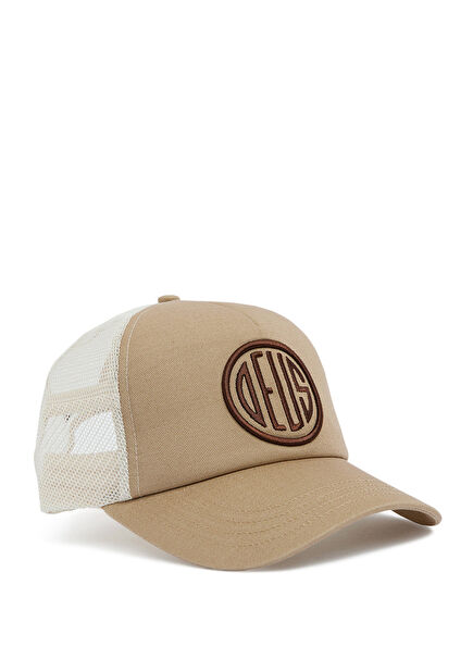 Khaki Logo Embroidered Men's Cap