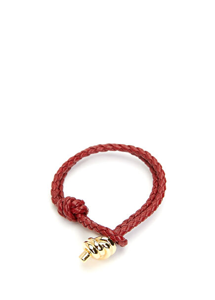 Dark Red Women's Silver Bracelet