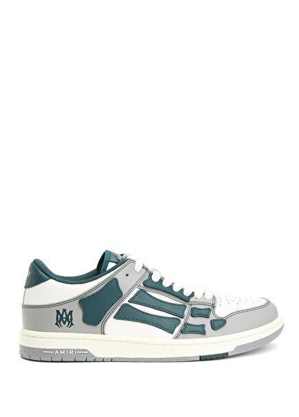 White Grey Men's Leather Sneakers