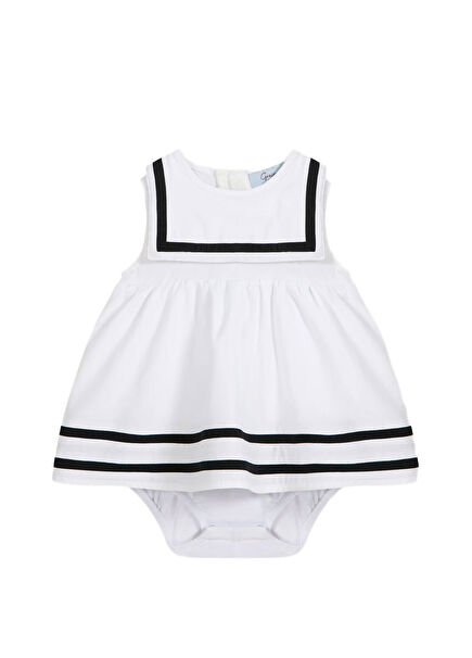 Minamu White Black Baby Girl Dress