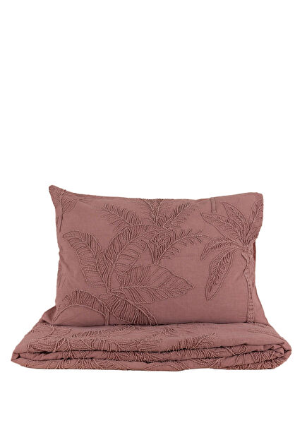 Dusty Rose Cotton Double Bedspread Set 260 x 280 cm