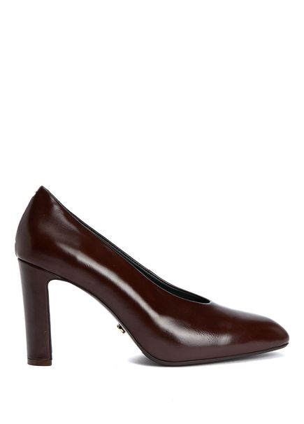 Kahverengi Deri Stiletto