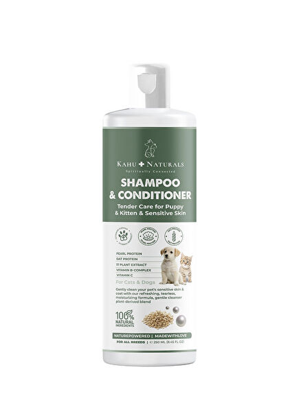 TenderCare Hypoallergenic Herbal Extract Moisturizing Kitten and Dog Shampoo for Sensitive Skin 250 ml