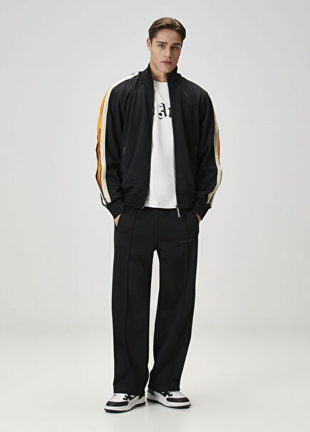 performance Siyah Logo Detaylı Eşofman Altı