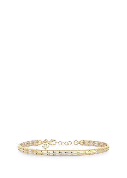 Tiger Charm Delta 14K Gold Plated 925Sterling Silver Men's Bracelet