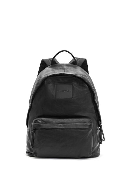 Black Men's Leather Backpack