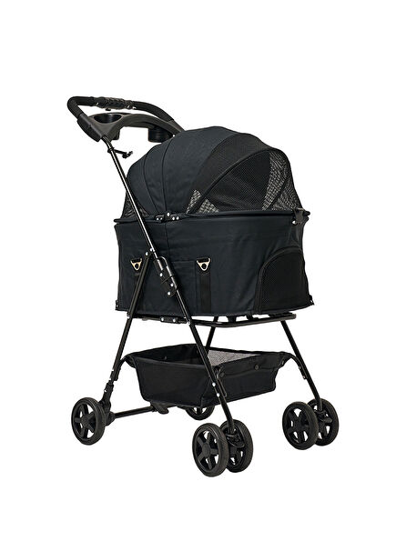 Norris Siyah Kedi ve Köpek Taşıma Arabası