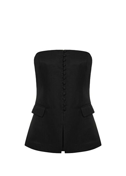 Dakota Top Black Kadın Straplez Bluz