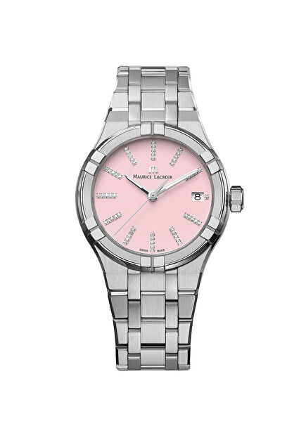 ML-AI1106SS002550-1 Metalik Gri Pırlantalı Kadın Kol Saati