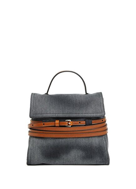 Tie Me Mavi Kadın Denim Çanta