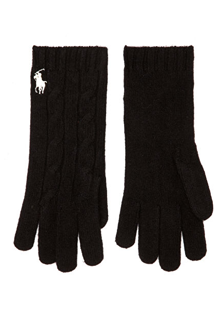 Siyah Kadın Yün Eldiven