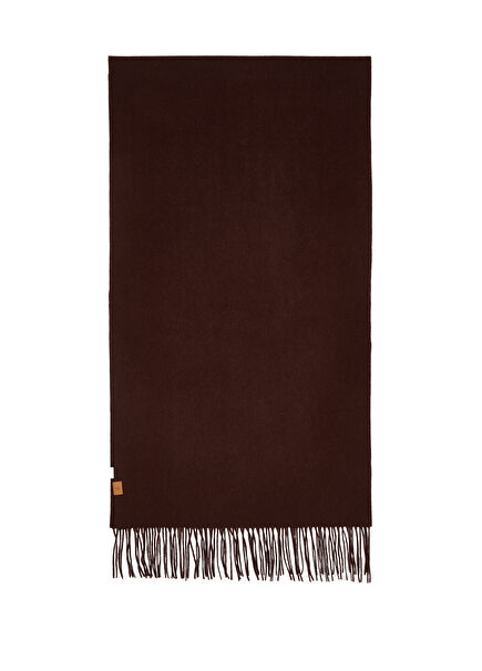 Brown Women's Cashmere Blend Wool Scarf