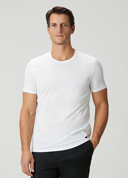 Beyaz Mısır Pamuklu T-shirt