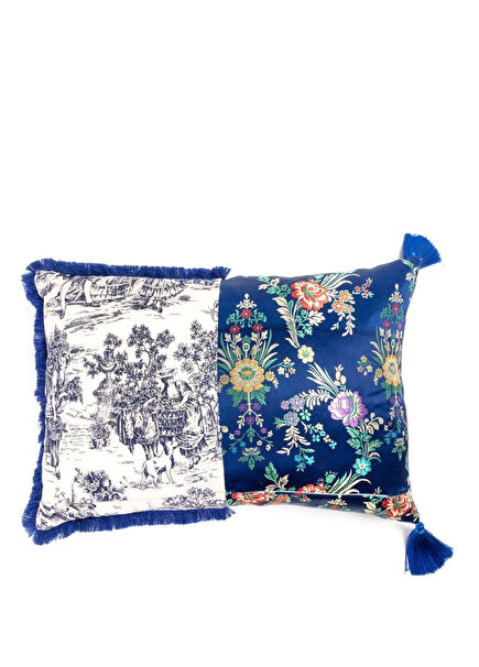 Hybrid Argia Mavi Pamuk/Polyester Kırlent 50 x 35 cm