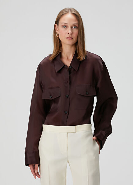 Matteo Burgundy Organza Shirt