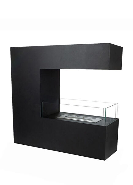 Cavaletto Black Portable Fireplace