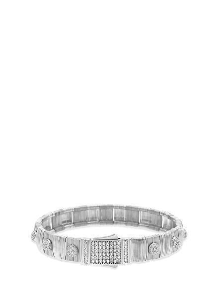 Axis Pavé Silver 925 Sterling Silver Men's Bracelet