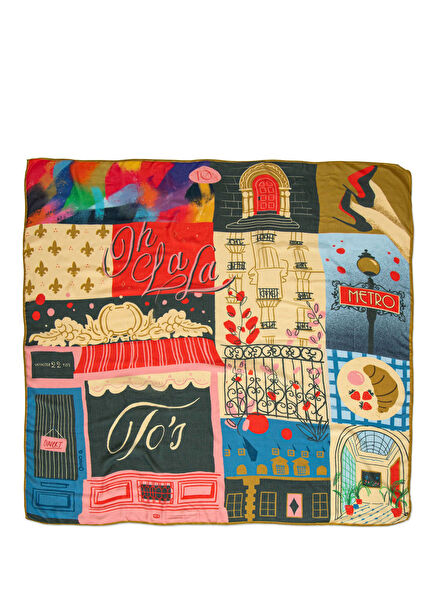 Paris Patterned Modal Women's Shawl