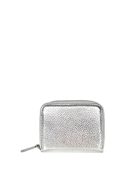 Silver Zippered Mini Girls' Wallet
