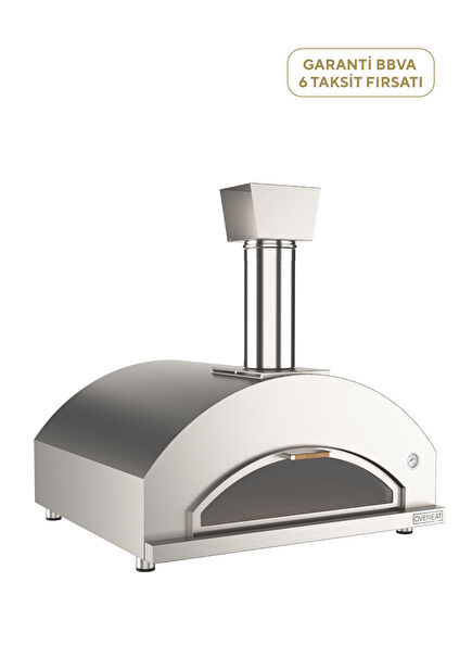 Quintetto Pizza Odun Ateşli Gümüş Stainless Steel Pizza Fırını