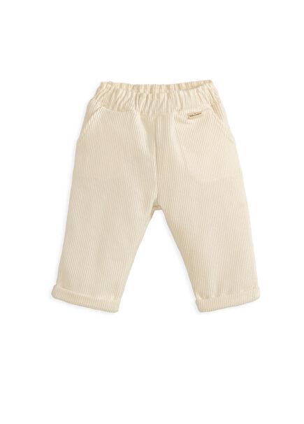 Dream Cloud Ekru Fitilli Kadife Unisex Bebek Pantolon 