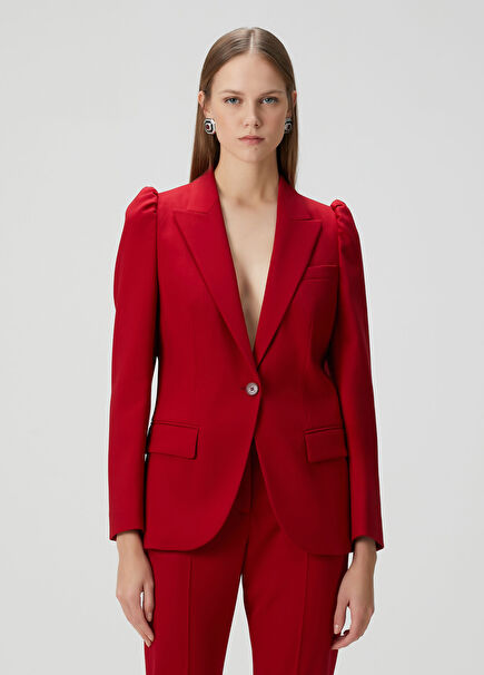 Kırmızı Yün Ceket