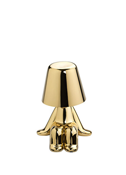 Golden Brothers Sam Metallic Gold Colored Table Lamp