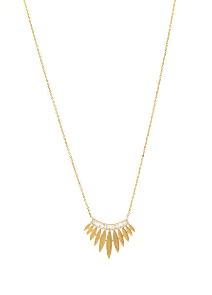 Diamond Detailed Women's Gold Necklace