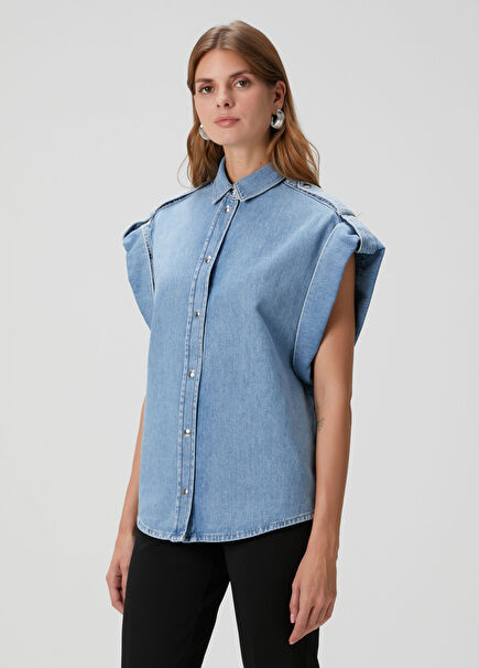 Uline Oversized Blue Denim Shirt