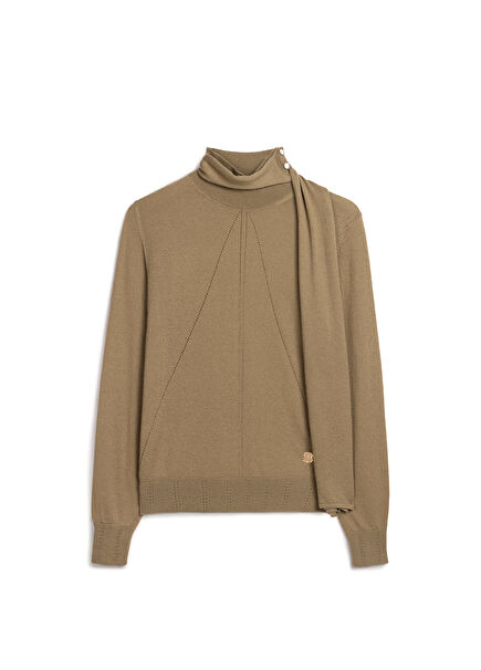 Softie Camel Cashmere Long Sleeve Women's Sweater