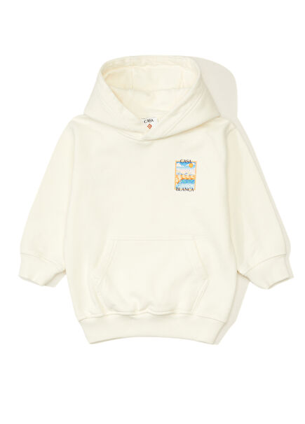 Beyaz Erkek Çocuk Organik Pamuk Sweatshirt