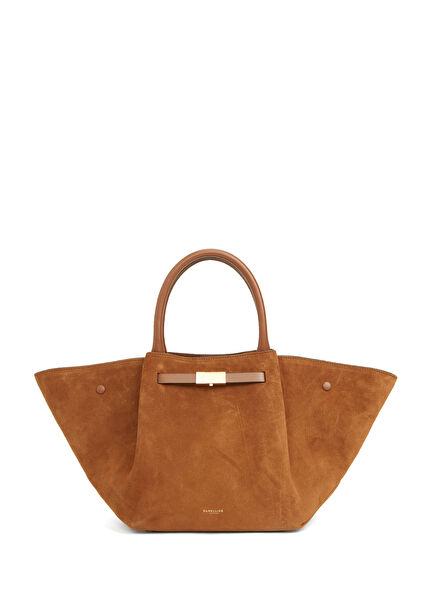 Midi New York Coffee Tan Women's Suede Bag