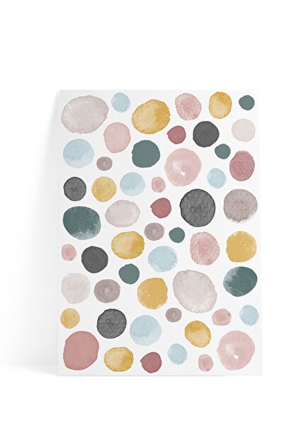 Watercolor Dotted Wall Sticker