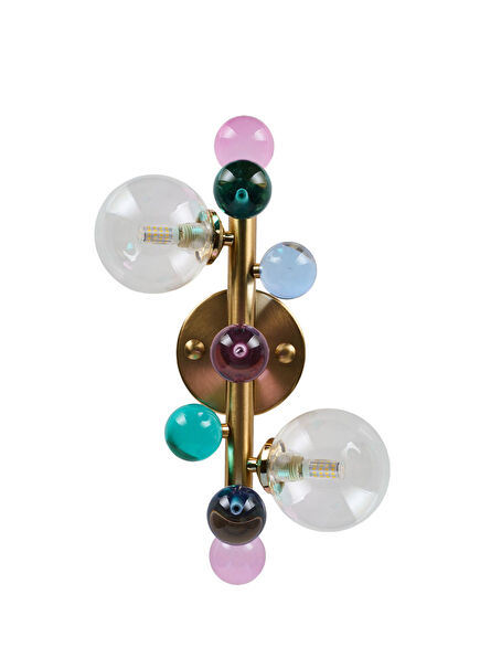 Bubble Lamp Soft Brushed Matte Gold Transparent Sconce