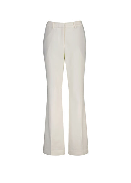 White Slim Fit Women's Trousers