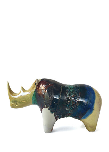 Middle Rhinoceros 65 Ceramic Object