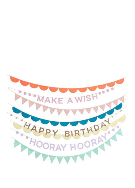 Rainbow 8-Pack Birthday Hanging Decoration