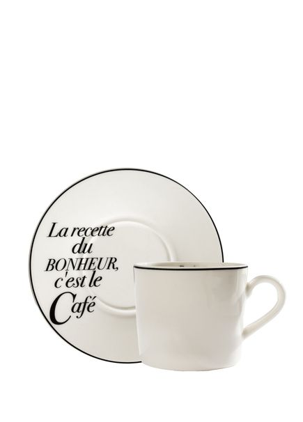 Bonjour White Porcelain Teacup
