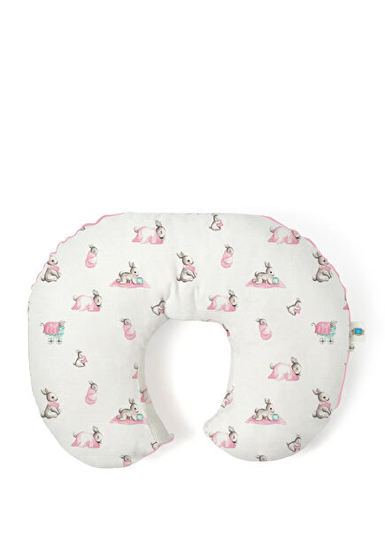 Bebe Lapin Rose Müslin Bebek Emzirme Destek Yastığı