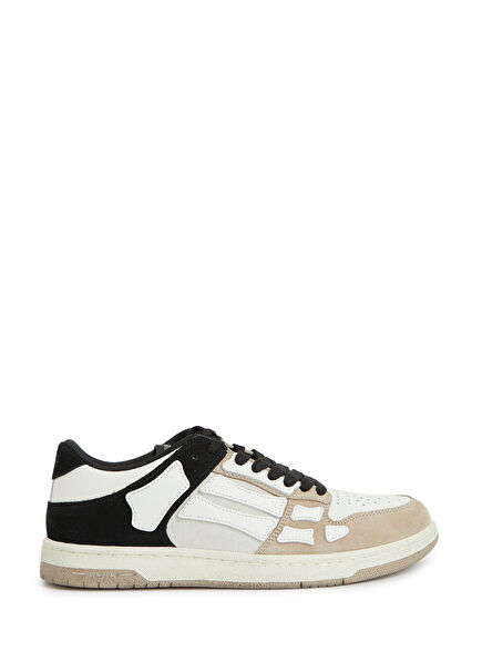 Skel Top Low Gri Erkek Deri Sneaker